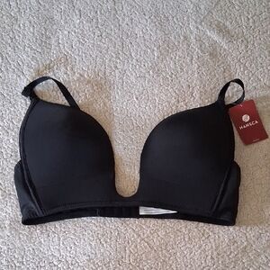 Hansca Women's Classic Black Plunge Bra 38D New